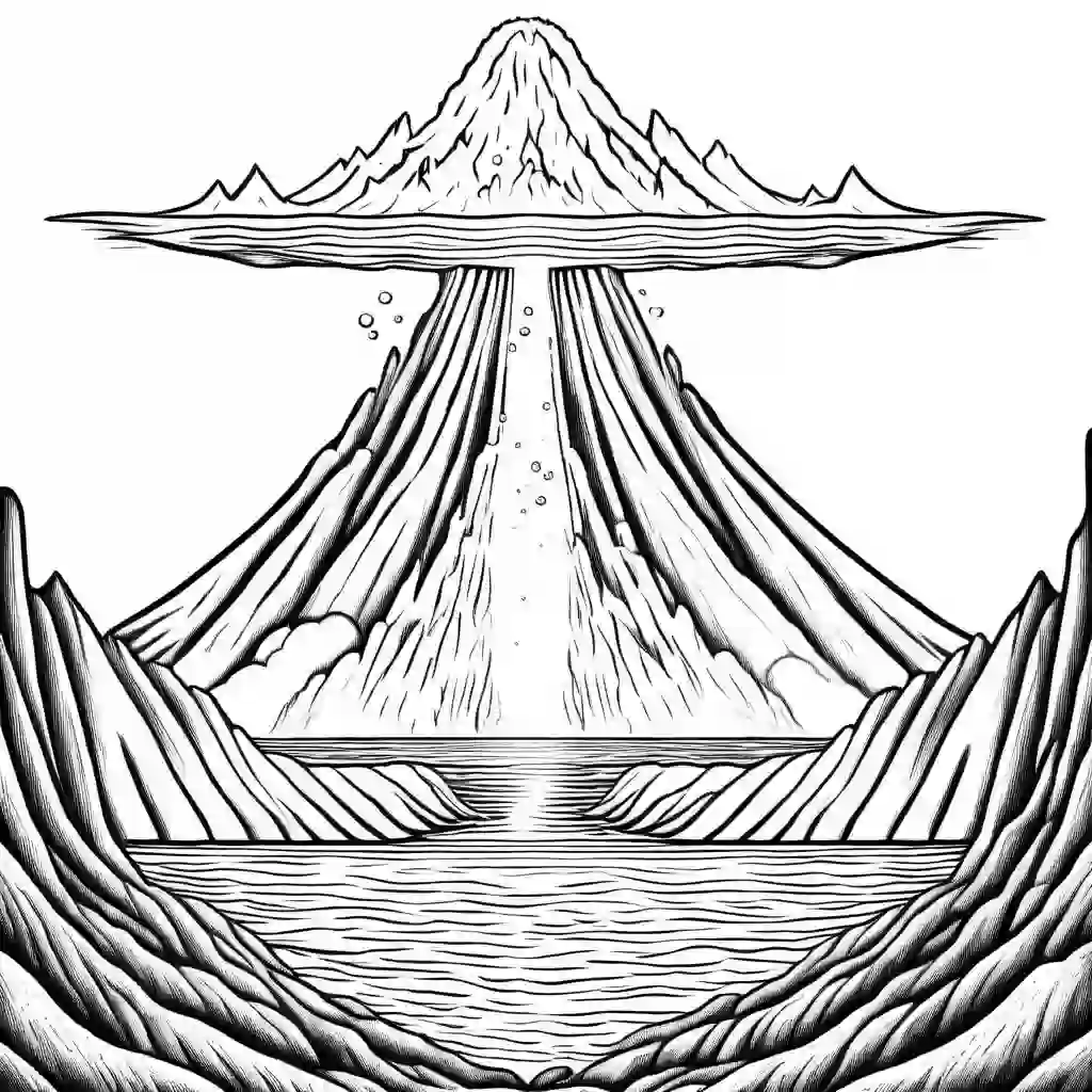 Underwater Volcanos coloring pages